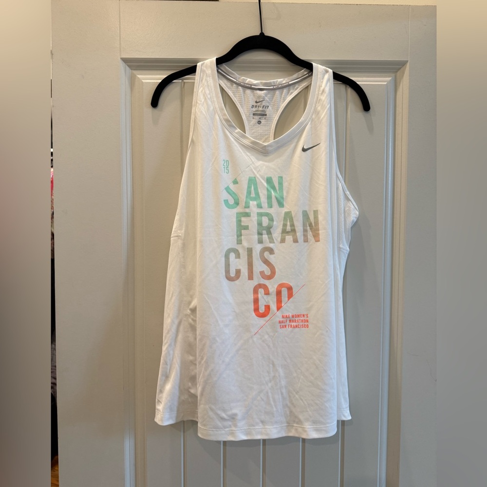 Nike Women's White San Francisco Graphic Tank Top 2015